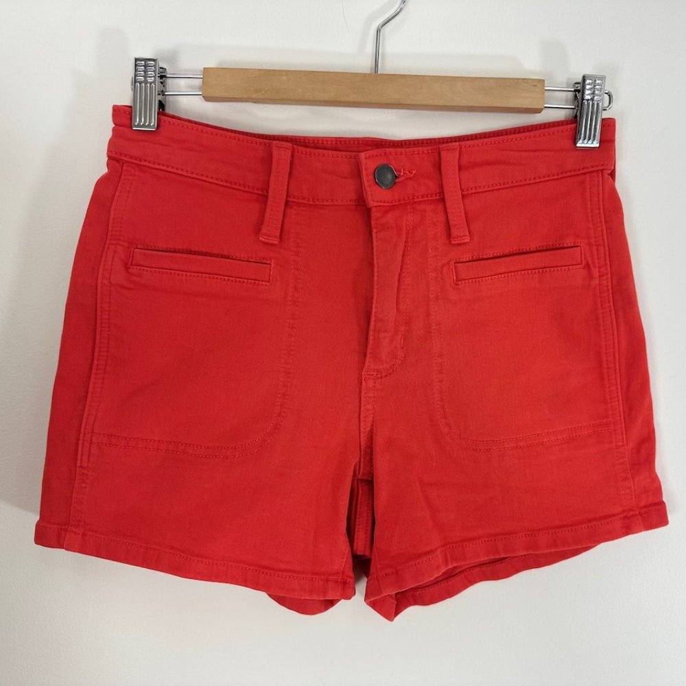 Universal Threads Coral Pink Orange High Rise Midi Shorts 0 25